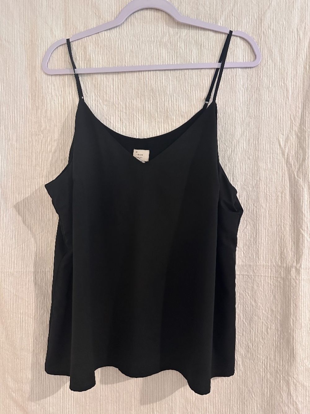 A New Day XXL Black Chiffon Adjustable Strap Camisole